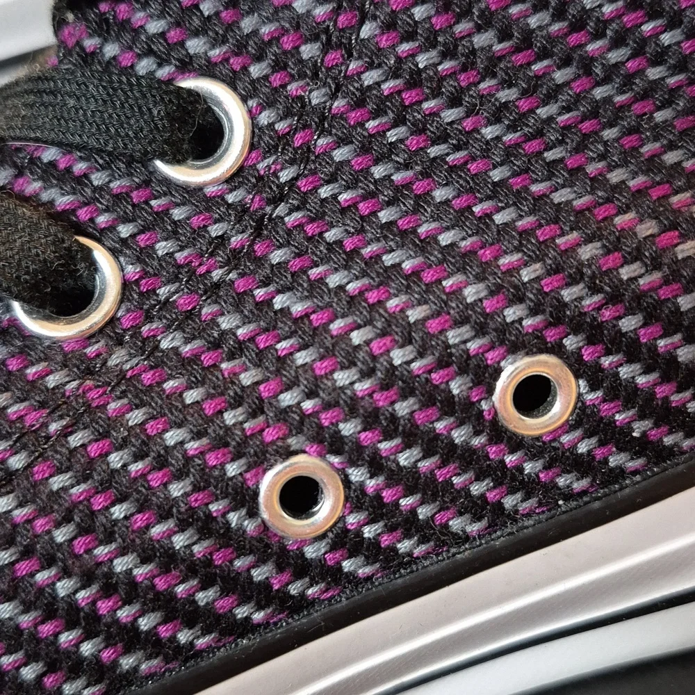 Converse Chuck Taylor All Star HI •Womens 10•Black-Icon Violet-Cool Grey - Picture 9 of 10
